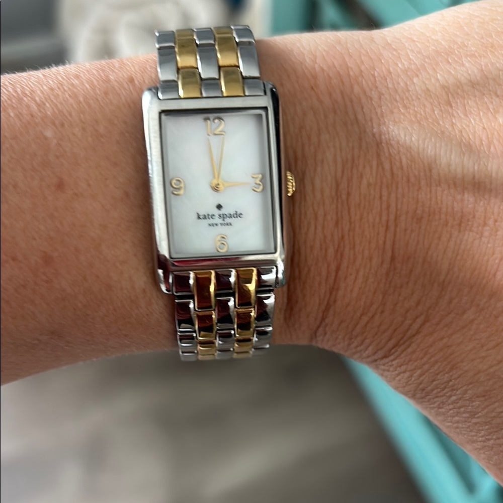 Kate Spade Gold and Silver Rectangular Watch